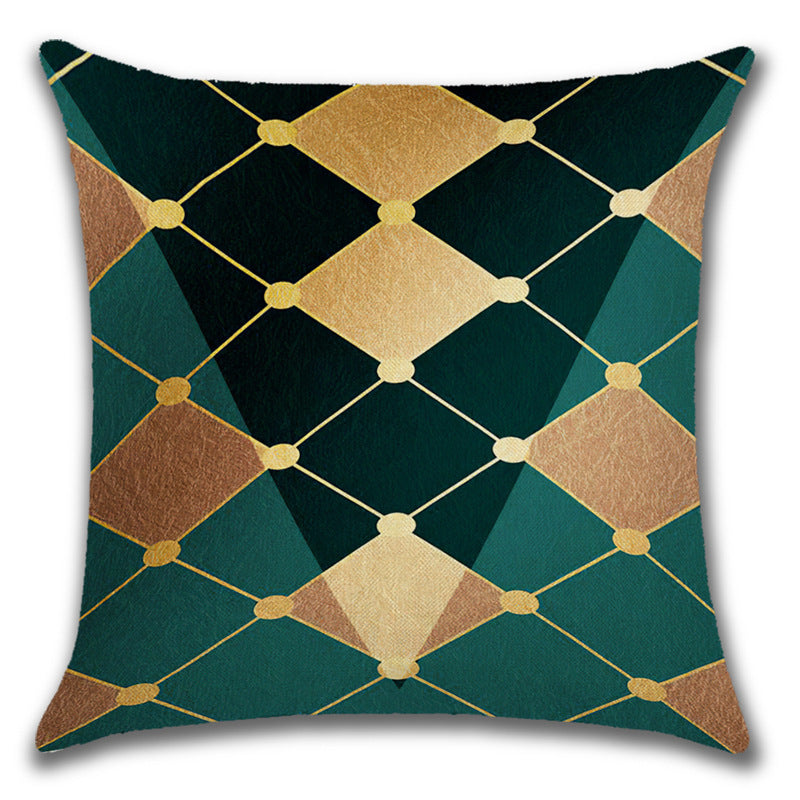 Linen Pillow Case Featuring Elegant Ginkgo Leaf Pattern For Home Decor