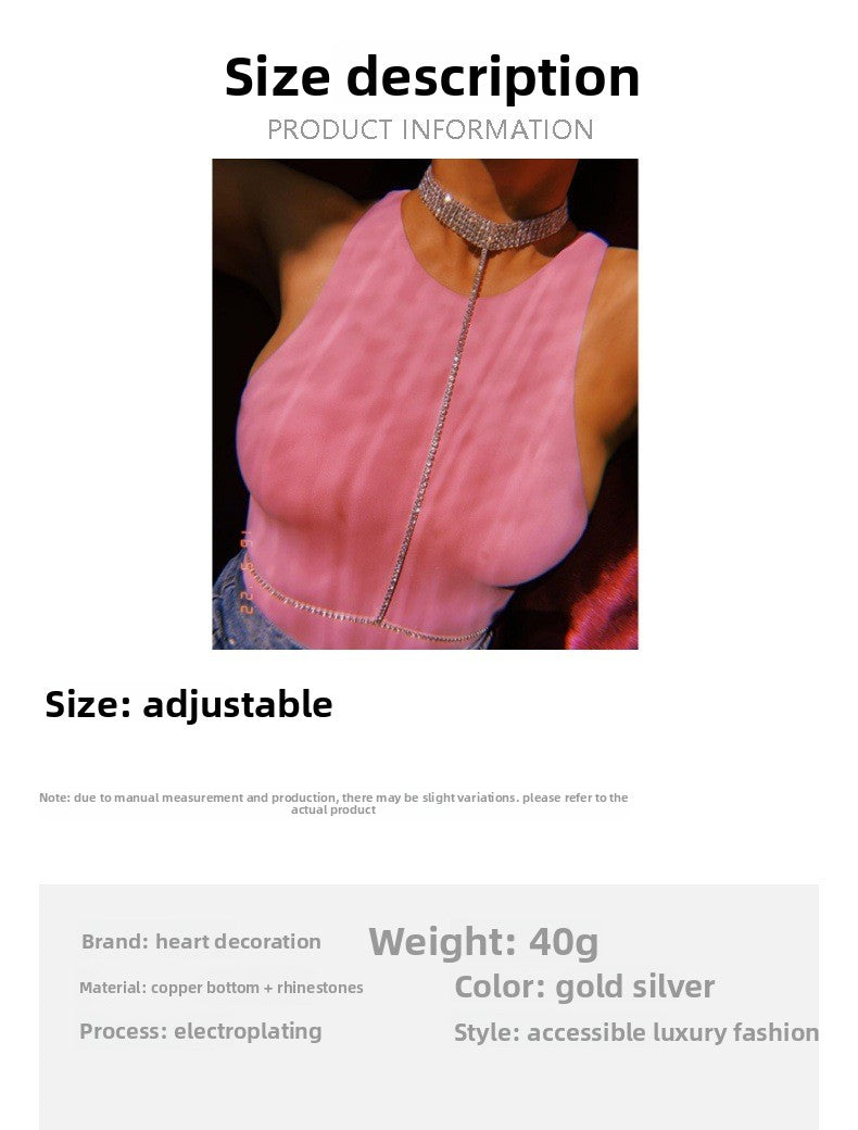 Geometric Silver Alloy Necklace For Women With Electroplated Finish And Rhinestone Pendant