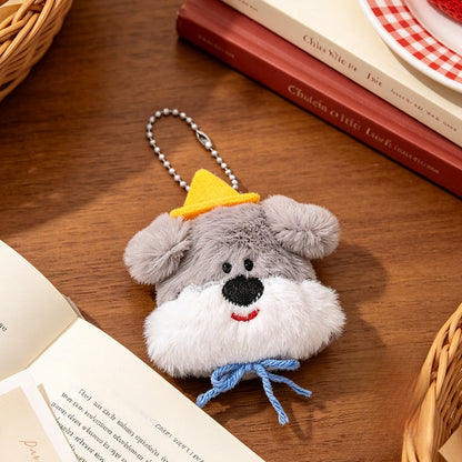 Christmas Dog Plush Bag Charm Key Chain, Soft And Cute Accessory For Bags