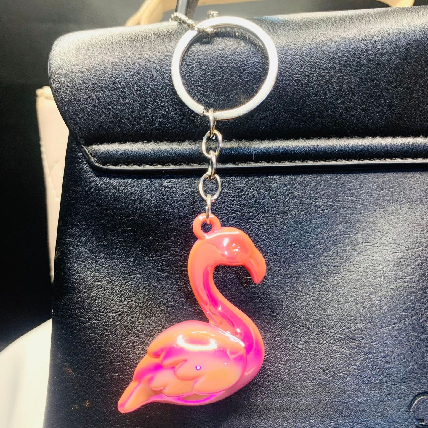 Flamingo Acrylic Key Chain In Transparent Color, Perfect Valentine's Day Gift Accessory