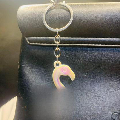 Flamingo Acrylic Key Chain In Transparent Color, Perfect Valentine's Day Gift Accessory