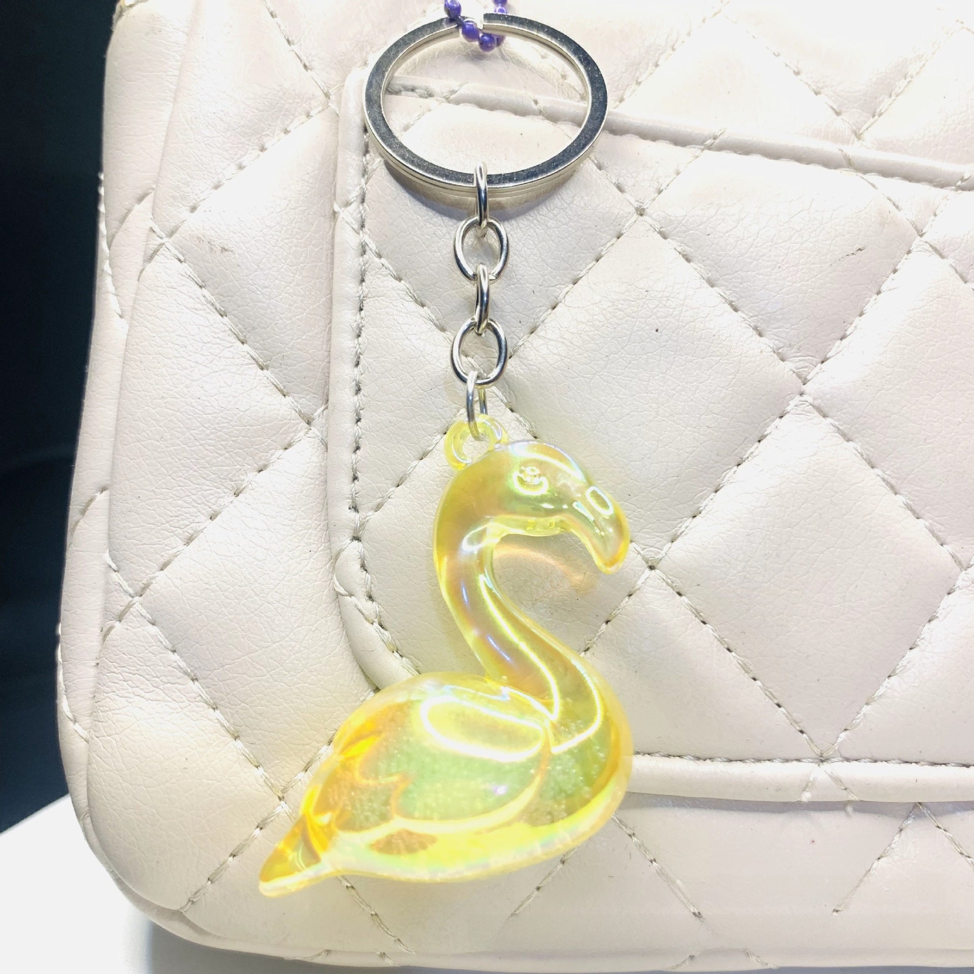 Flamingo Acrylic Key Chain In Transparent Color, Perfect Valentine's Day Gift Accessory