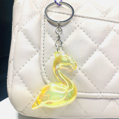 Flamingo Acrylic Key Chain In Transparent Color, Perfect Valentine's Day Gift Accessory
