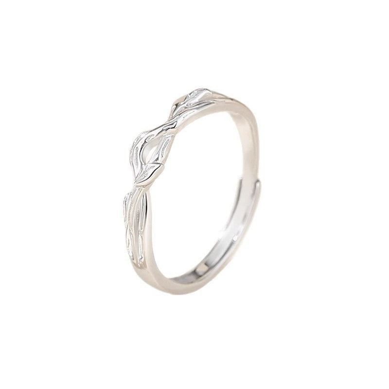 Couple Peach Epoxy Rings In Electroplated Copper With Rhinestone Inlay