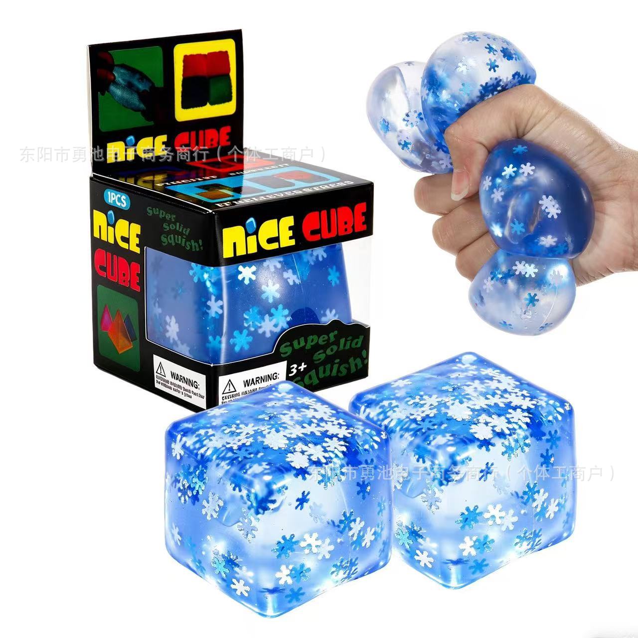 Snowflake Squishy Toy Made Of Soft TPR Material, Transparent Stress Relief Toy For Relaxation