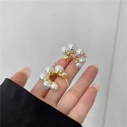 Sweet Silver Alloy Flowers Stud Earrings For Women