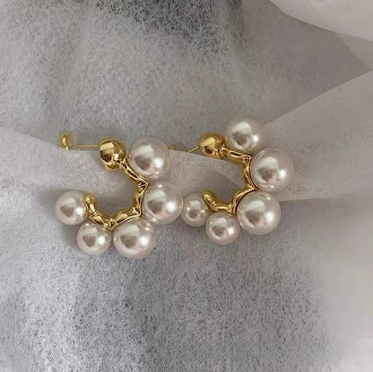 Sweet Silver Alloy Flowers Stud Earrings For Women