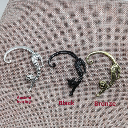 Punk Style Dyed Black Alloy Earrings For Women, Featuring Durable Material And Unique Design
