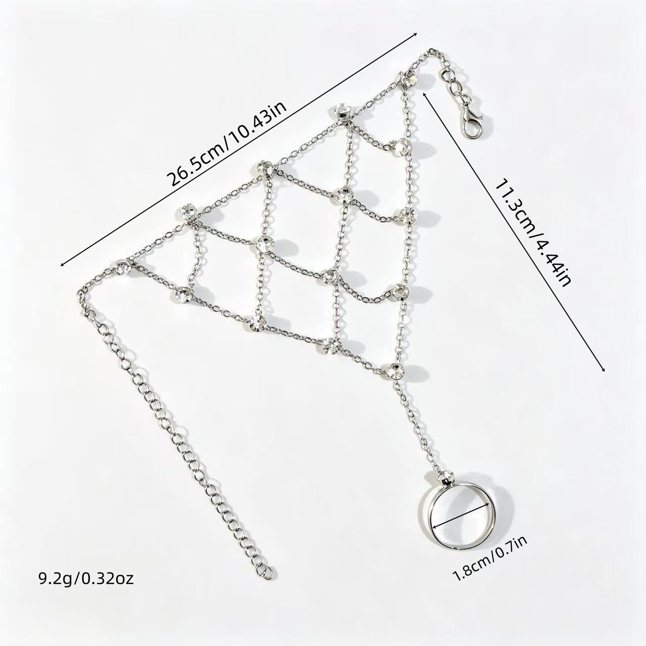 Novelty Hand Chain Bracelet For Women Featuring Copper Chain Material With Electroplated Gold Plating Process