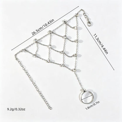 Novelty Hand Chain Bracelet For Women Featuring Copper Chain Material With Electroplated Gold Plating Process