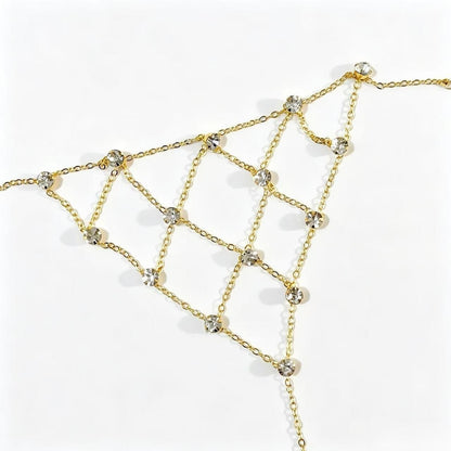 Novelty Hand Chain Bracelet For Women Featuring Copper Chain Material With Electroplated Gold Plating Process
