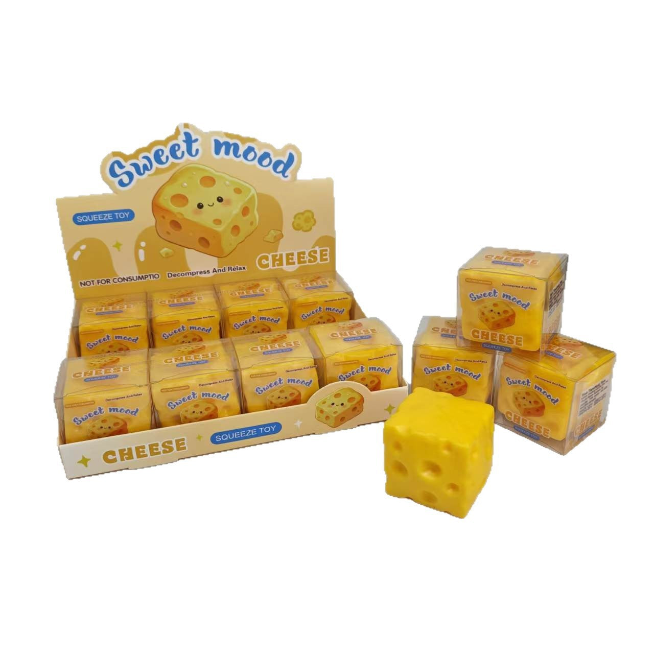 Square Squishy Toy Made Of TPR Material Featuring Novelty Style Slow Rebound For Stress Relief