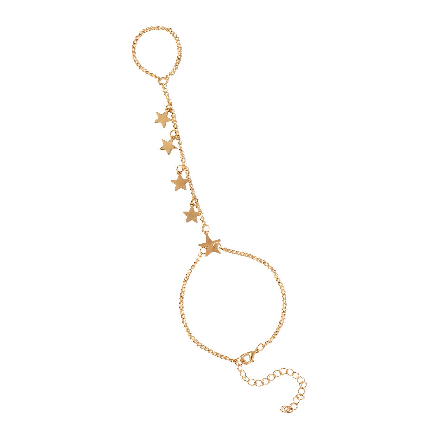 Simple Style Pentagram Hand Chain Bracelet For Women In Iron, Perfect For Beach Wear