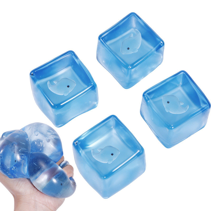 Whale Squishy Toy Made Of TPR Featuring Luminous Craft, Available In 12 Pieces For Stress Relief