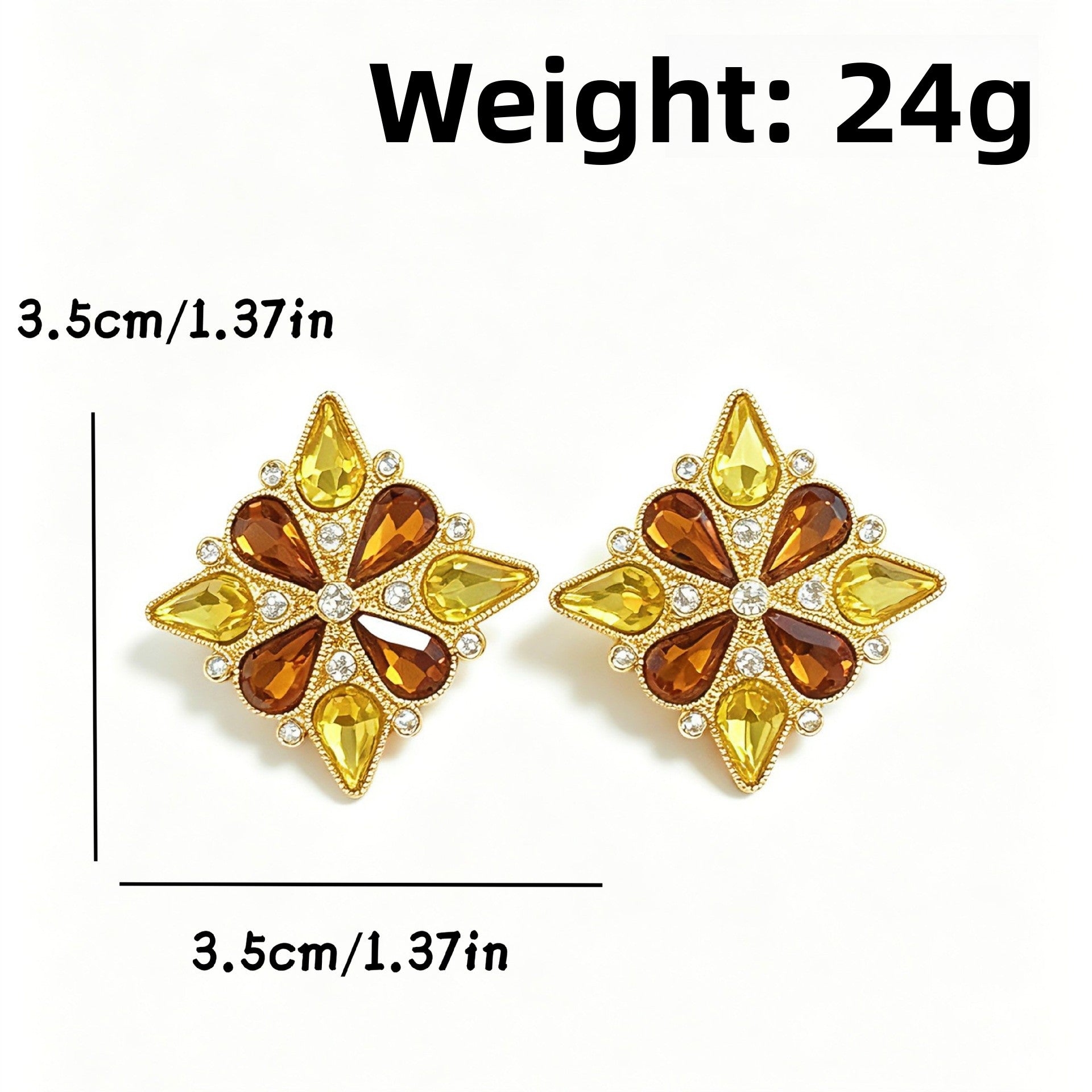 Bohemian Star Stud Earrings For Unisex In Silver Alloy With Rhinestones
