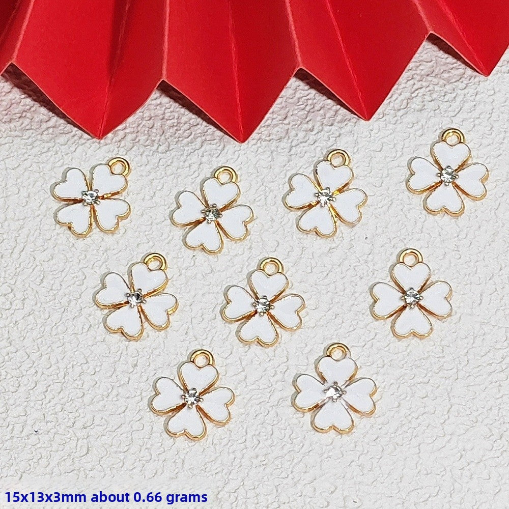 Lucky Heart Pendant In Alloy With KC Golden Plated Finish Featuring Enamel Craftsmanship, Sweet Style In Multicolor Jewelry Accessories