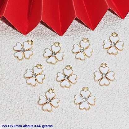 Lucky Heart Pendant In Alloy With KC Golden Plated Finish Featuring Enamel Craftsmanship, Sweet Style In Multicolor Jewelry Accessories