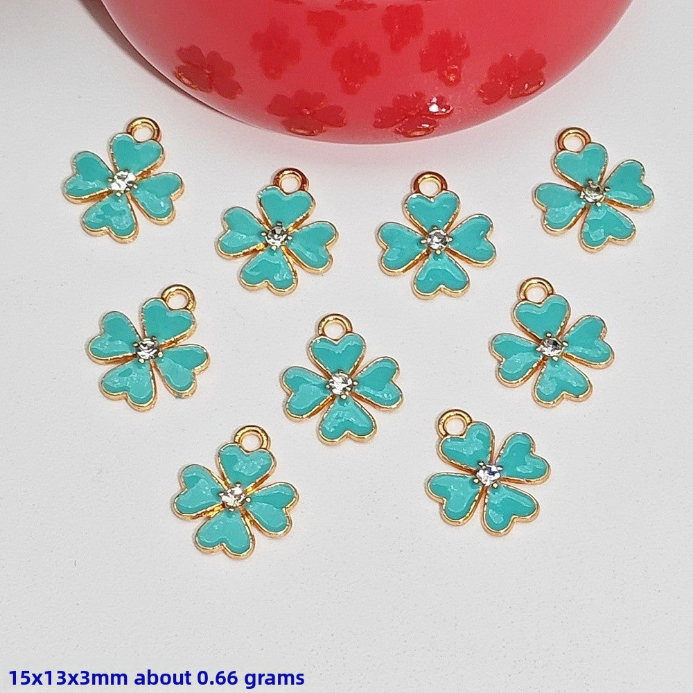 Lucky Heart Pendant In Alloy With KC Golden Plated Finish Featuring Enamel Craftsmanship, Sweet Style In Multicolor Jewelry Accessories