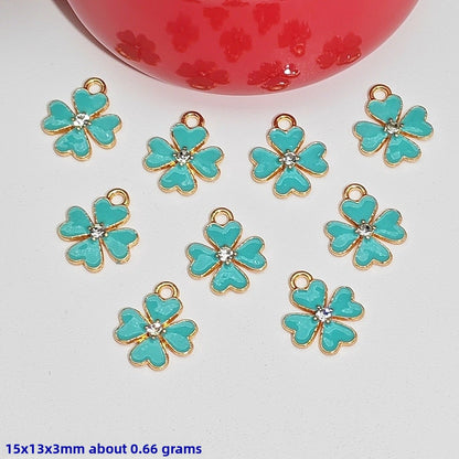 Lucky Heart Pendant In Alloy With KC Golden Plated Finish Featuring Enamel Craftsmanship, Sweet Style In Multicolor Jewelry Accessories