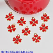 G1031 Red Four-Leaf Clover KC Gold