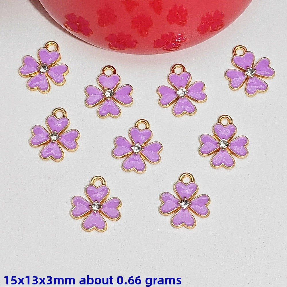 Lucky Heart Pendant In Alloy With KC Golden Plated Finish Featuring Enamel Craftsmanship, Sweet Style In Multicolor Jewelry Accessories
