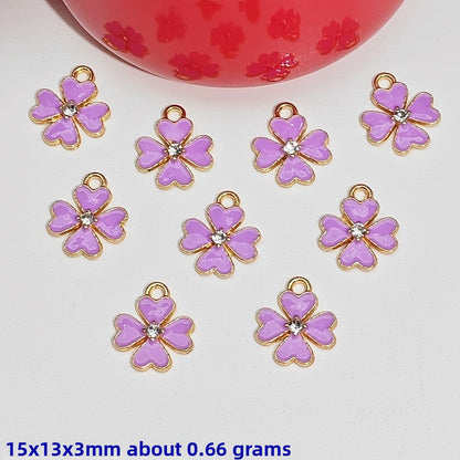 Lucky Heart Pendant In Alloy With KC Golden Plated Finish Featuring Enamel Craftsmanship, Sweet Style In Multicolor Jewelry Accessories