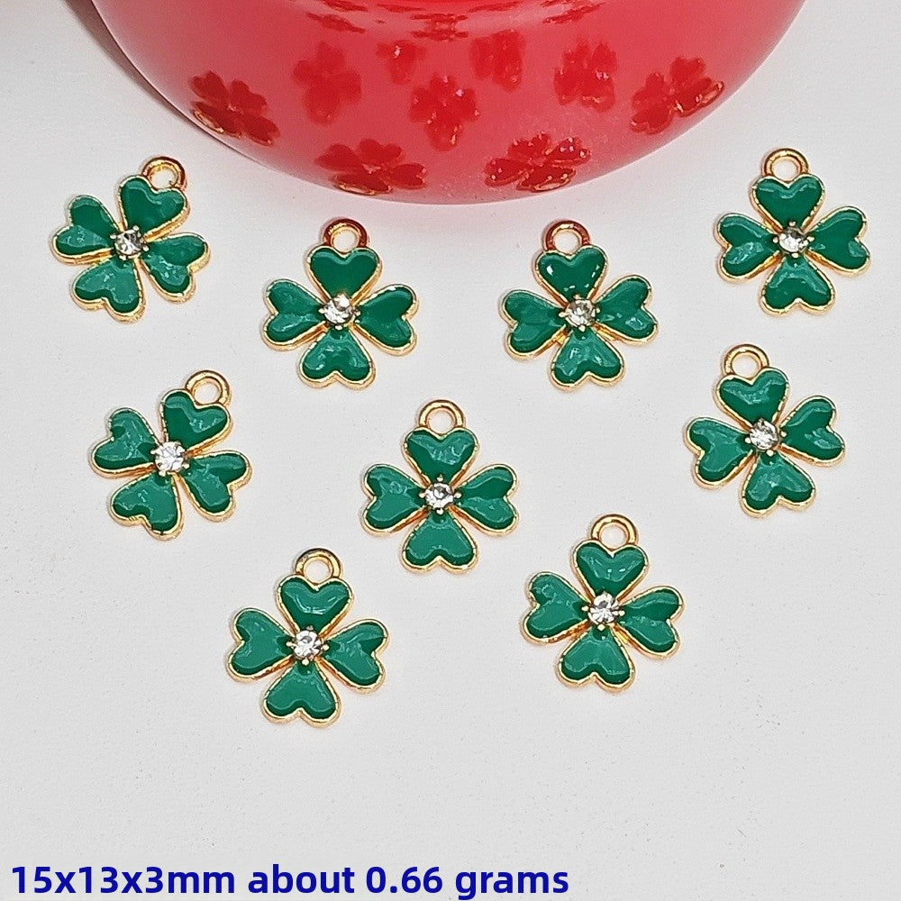 Lucky Heart Pendant In Alloy With KC Golden Plated Finish Featuring Enamel Craftsmanship, Sweet Style In Multicolor Jewelry Accessories
