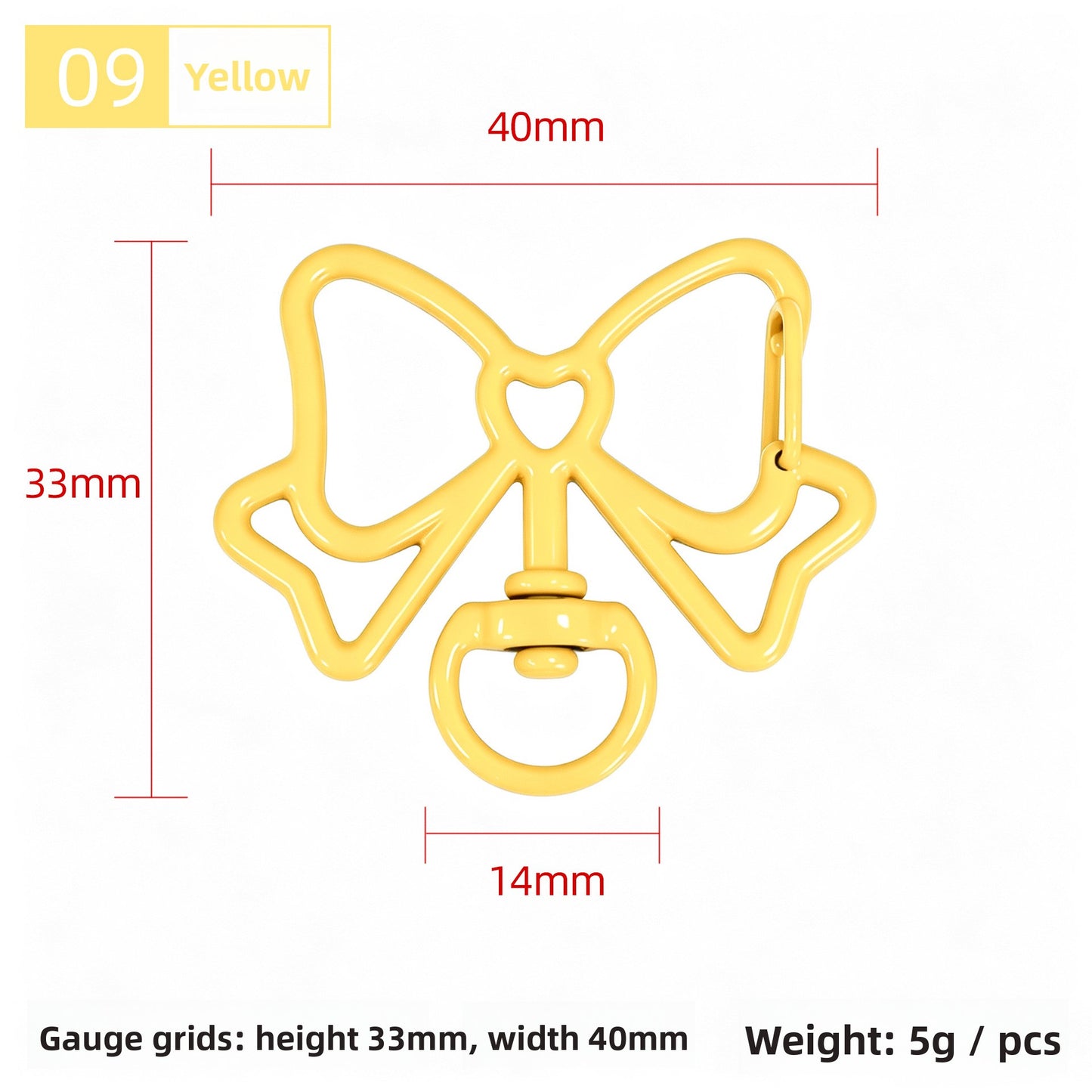 Alloy Keychain Accessory With Bow Tie Pattern Featuring Stoving Varnish And Spring Ring Trigger Clasp Closure In Simple Style