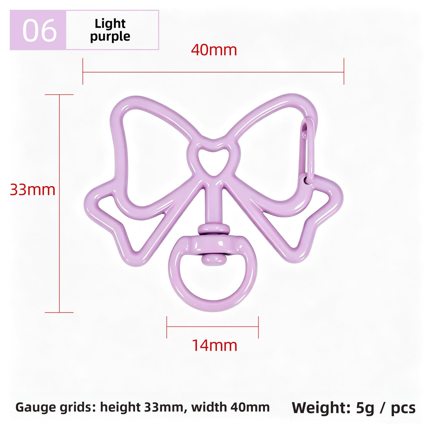 Alloy Keychain Accessory With Bow Tie Pattern Featuring Stoving Varnish And Spring Ring Trigger Clasp Closure In Simple Style