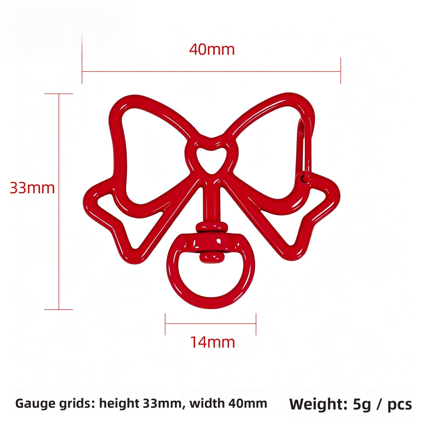 Alloy Keychain Accessory With Bow Tie Pattern Featuring Stoving Varnish And Spring Ring Trigger Clasp Closure In Simple Style