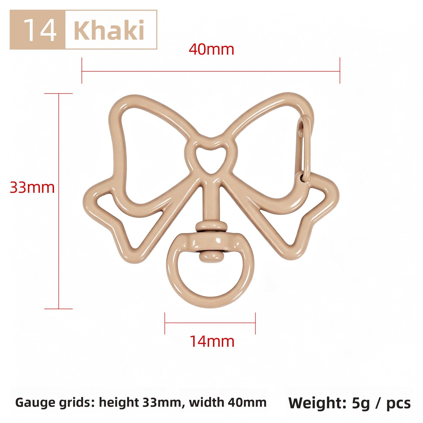 Alloy Keychain Accessory With Bow Tie Pattern Featuring Stoving Varnish And Spring Ring Trigger Clasp Closure In Simple Style