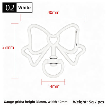 Alloy Keychain Accessory With Bow Tie Pattern Featuring Stoving Varnish And Spring Ring Trigger Clasp Closure In Simple Style