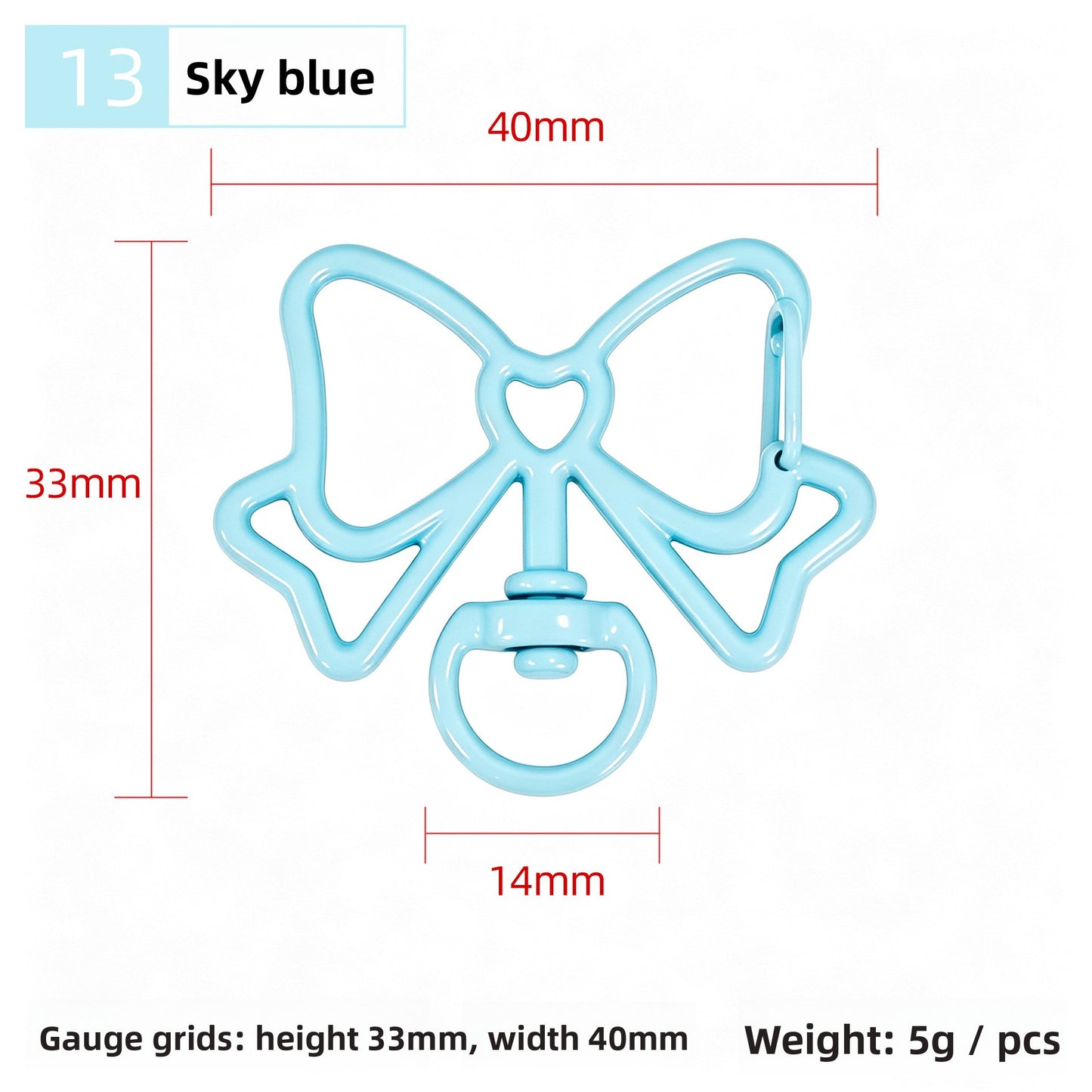 Alloy Keychain Accessory With Bow Tie Pattern Featuring Stoving Varnish And Spring Ring Trigger Clasp Closure In Simple Style
