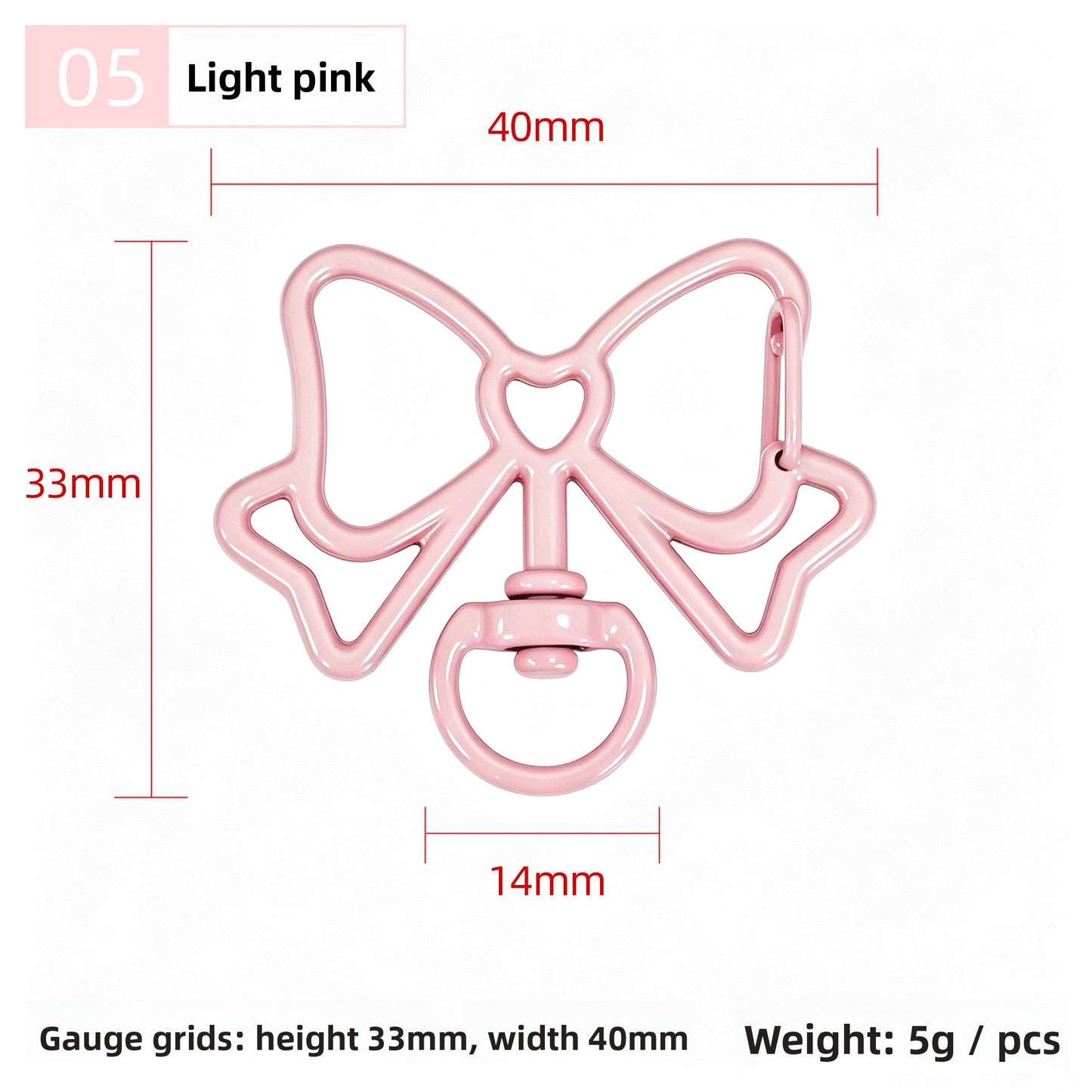 Alloy Keychain Accessory With Bow Tie Pattern Featuring Stoving Varnish And Spring Ring Trigger Clasp Closure In Simple Style