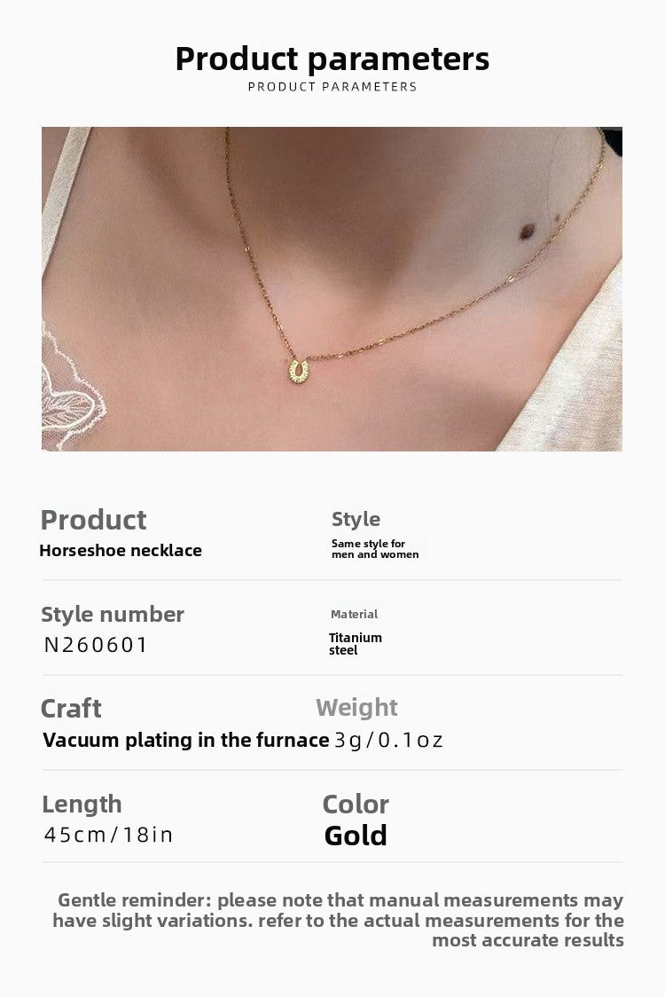 Geometric Necklace For Women In Gold, Waterproof Non Tarnish Titanium Steel With Zircon Inlay