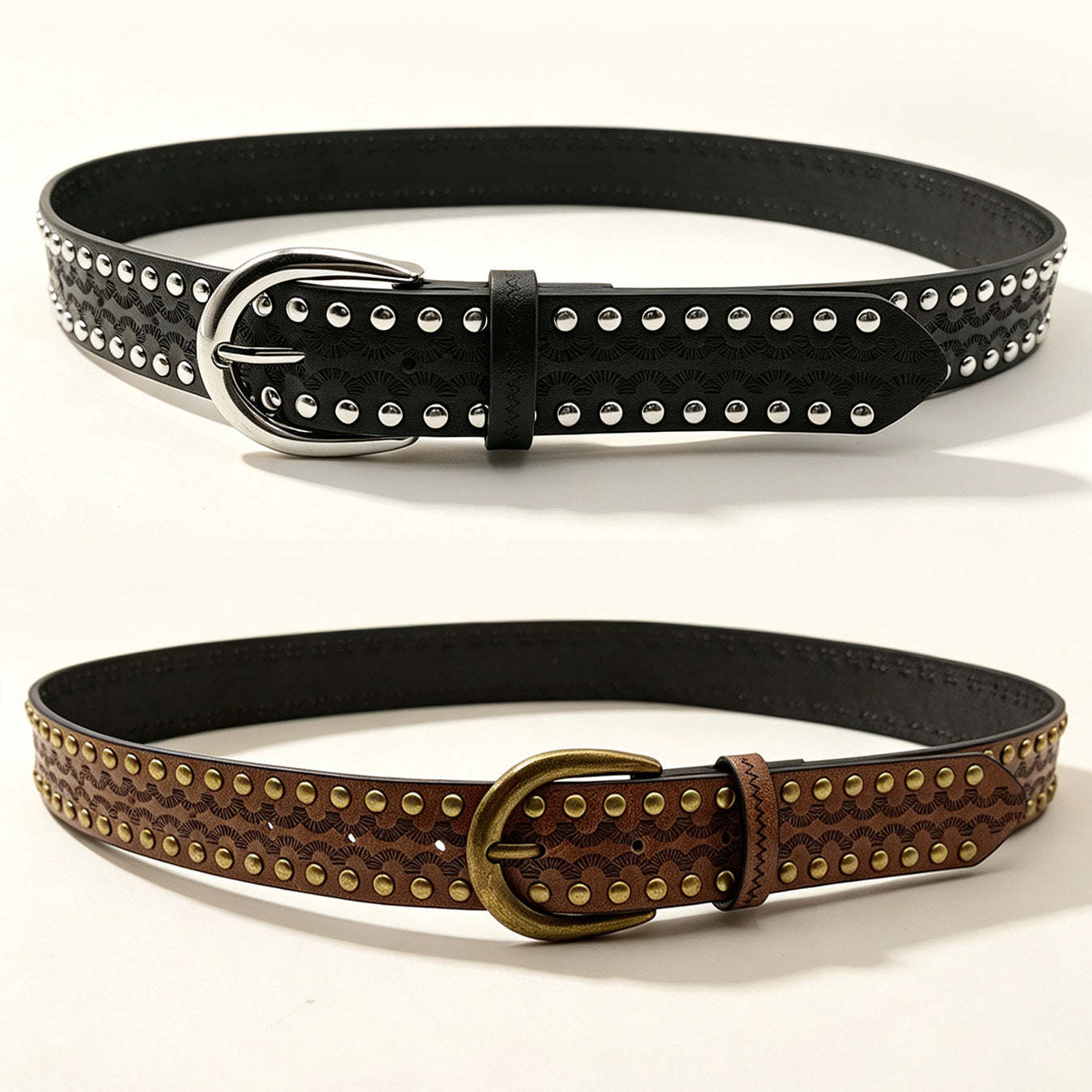 Sector Belt In PU Leather With Embossing, Featuring Alloy Pin Buckle For Stylish Look