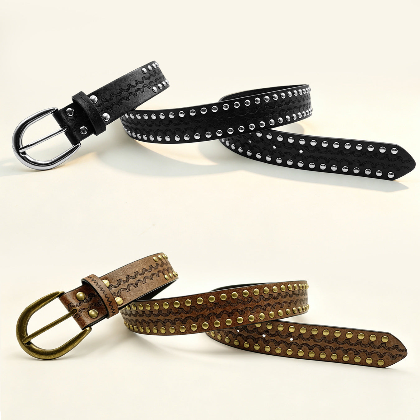 Sector Belt In PU Leather With Embossing, Featuring Alloy Pin Buckle For Stylish Look