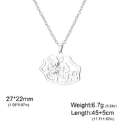 Steel-colored Necklace - Reunion Island Sea Turtle