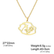 Gold Necklace - Reunion Island Swallow (18K Real Gold Plated)
