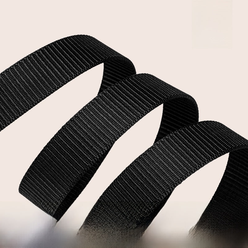 Square Tactical Belt In Cowboy Style For Men, Made Of Polyester With Braid Finish, Featuring Alloy Buckle