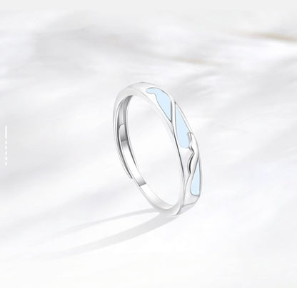 Butterfly Couple Rings In Copper Featuring Waterproof Non Tarnish Electroplated Craft With Sweet Style