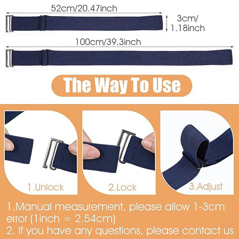 Women's Casual Elasticated Belt In Dyed Black With Zinc Alloy Buckle, Made Of Durable Polyester