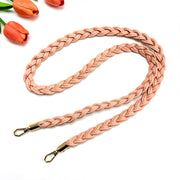 Pink PU Braided Wine Glass Bucket Bag Strap 1.2m
