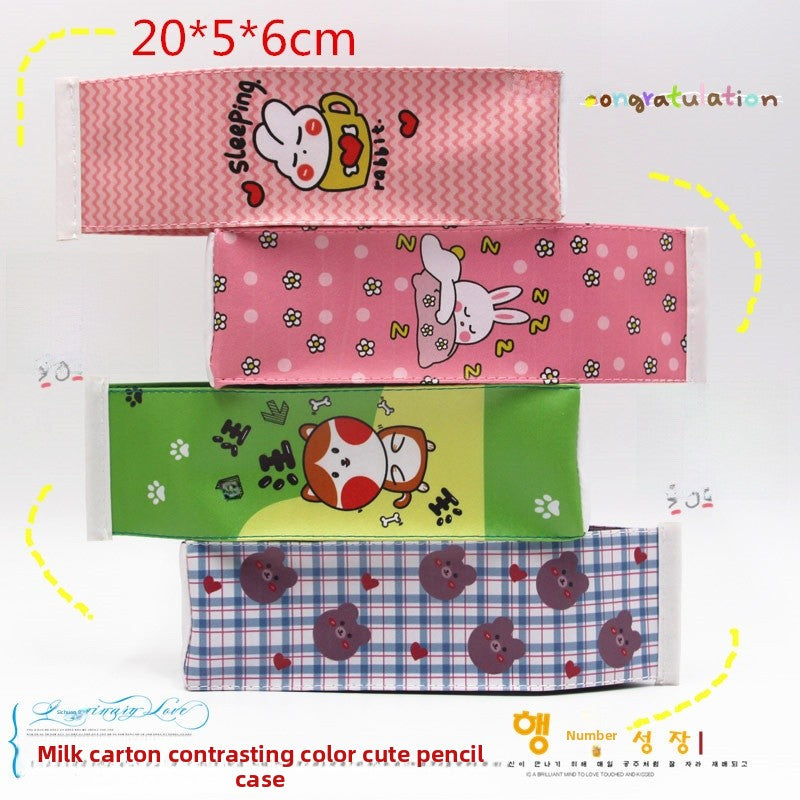Bear Pencil Case For Learning, Made Of Durable PU Leather, Perfect For School And Office Use