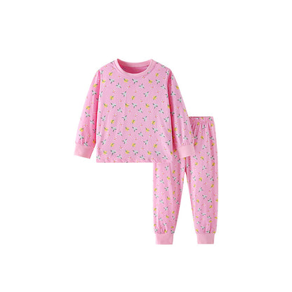 Cute Cartoon Cotton T-shirt Co-ord Set For Girls Featuring Printing, 2 Pieces Kids Clothing Set