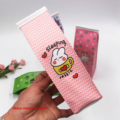 Bear Pencil Case For Learning, Made Of Durable PU Leather, Perfect For School And Office Use