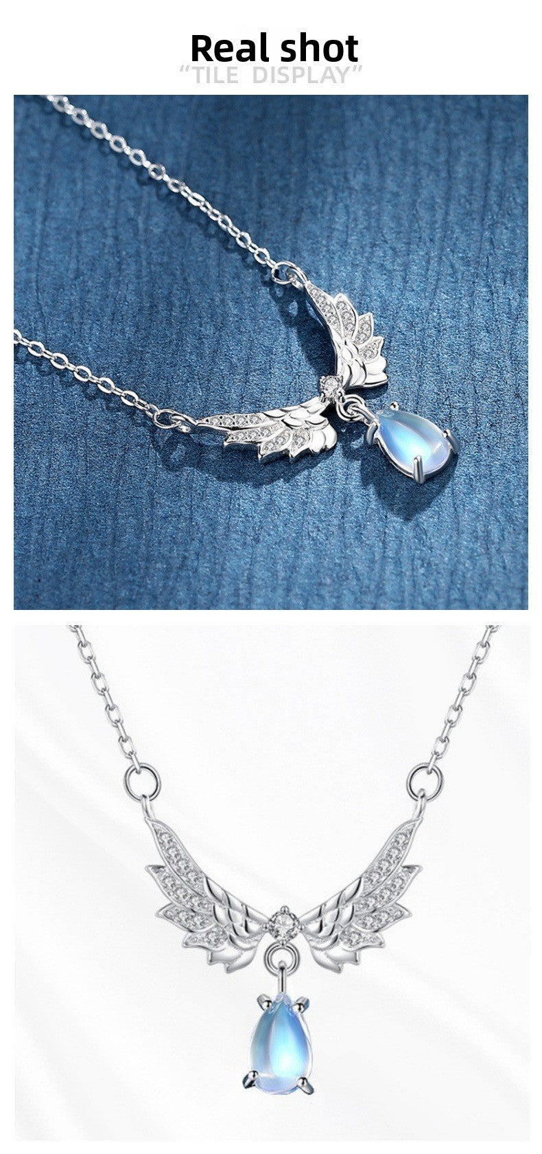 Wings Necklace For Women In S999 Silver Featuring A 925 Sterling Silver Cable Chain In Silver