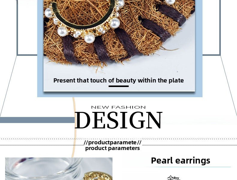 Geometric Stud Earrings For Women In Electroplated Alloy With Artificial Gemstones