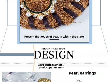 Geometric Stud Earrings For Women In Electroplated Alloy With Artificial Gemstones