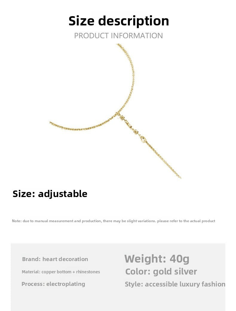 Round Tassel Choker Necklace For Women In Alloy With Rhinestone Pendant